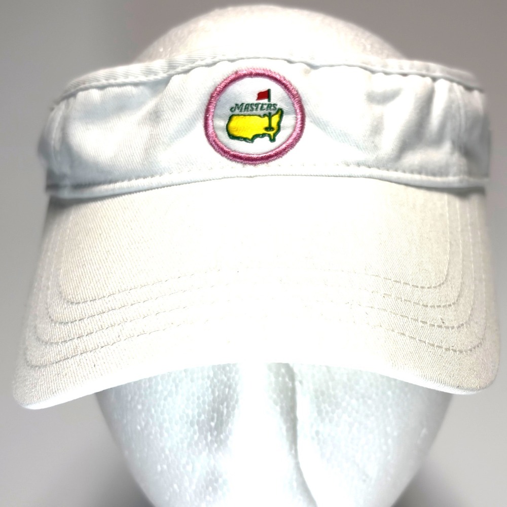Masters Augusta National Golf Club Pink Circle Logo‎ White Visor American Needle